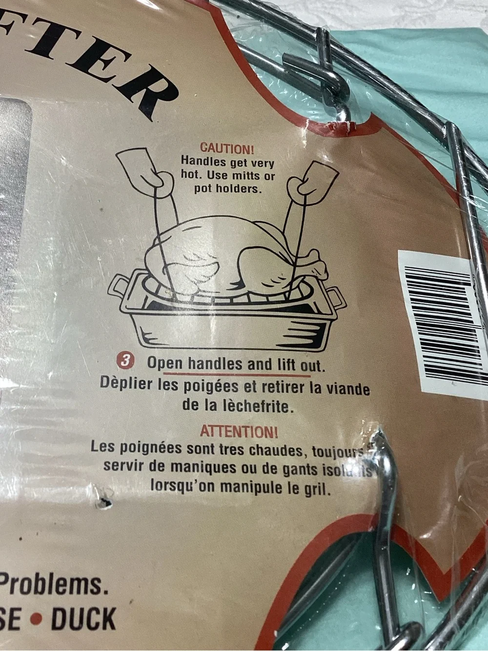 The Turkey Lifter Roasting Rack & Turkey Baster, Meat Forks